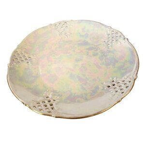 Schumann China Bavaria Hand Painted Lattice Edge Plate 6.75 OD Dessert Plate